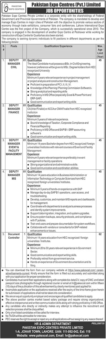 Expo Centres Jobs 01