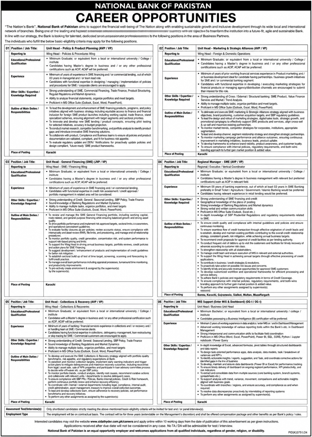 National Bank of Pakistan Jobs 01