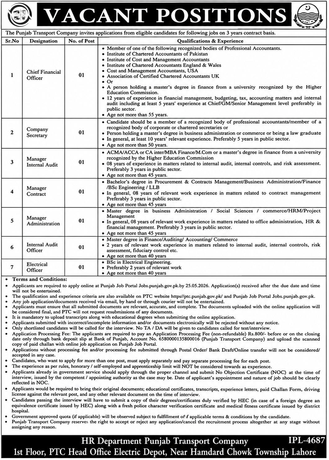 Punjab Transport Company Jobs 01