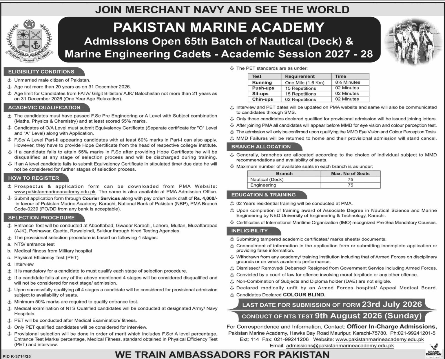 Pakistan Marine Academy Jobs 01